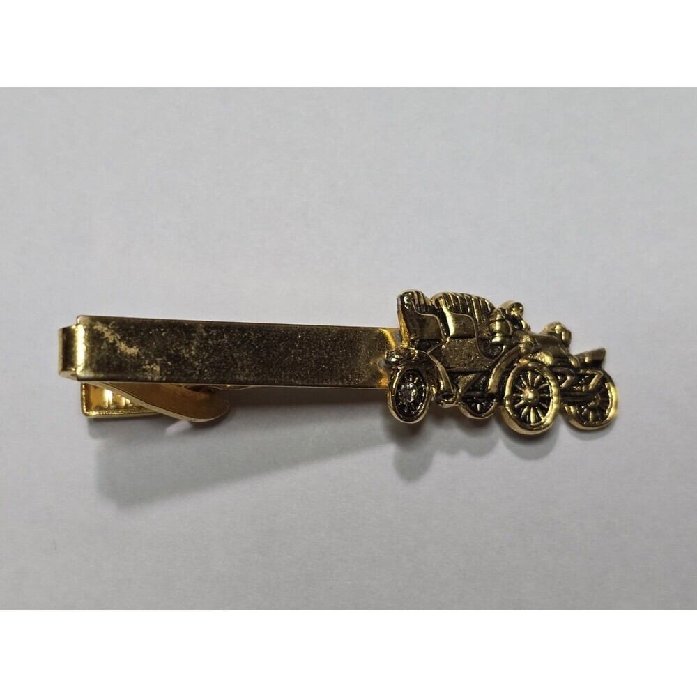 Antique Car Tie Bar Clasp / Clip Gold Toned